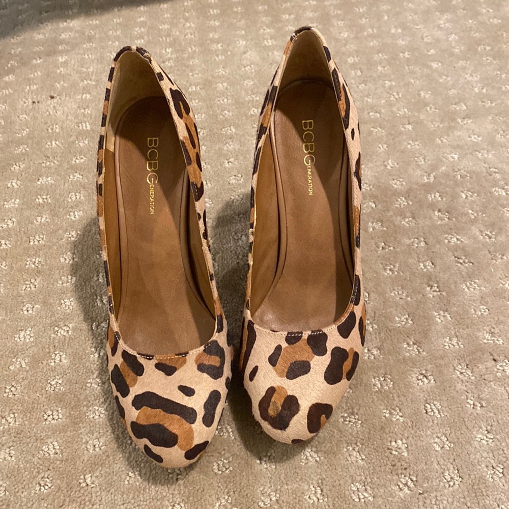 BCBG Leopard Pumps (worn once indoors!)